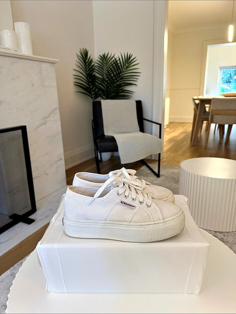 Superga 2790 Linea Up and Down Platform Sneaker White Platform Sneakers